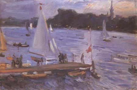 Max Slevogt The Alster at Hamburg (mk09) oil painting picture
